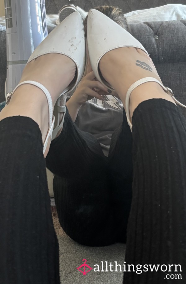 Trash A**ed White Heels