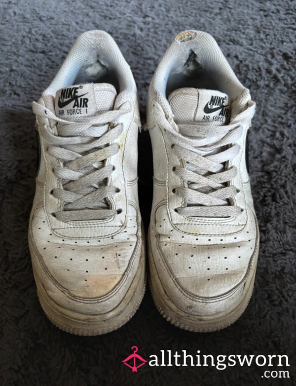 🔥 Trashed Air Force 1s – Spoilt Gym Brat’s Concert / Festival Shoes 🔥