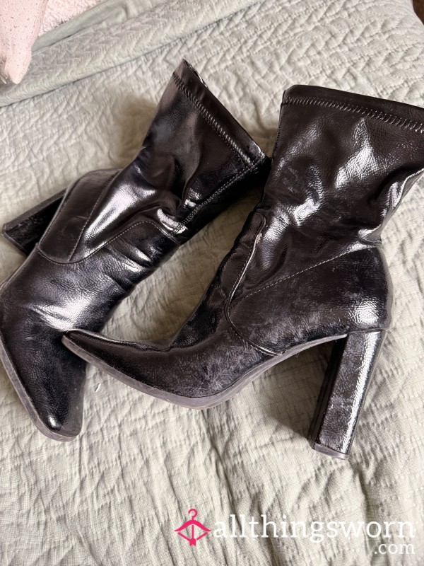 Trashed High Heel Boots.