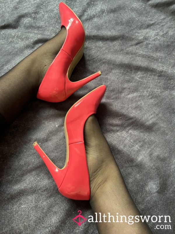 Trashed Pretty Pink High Heels