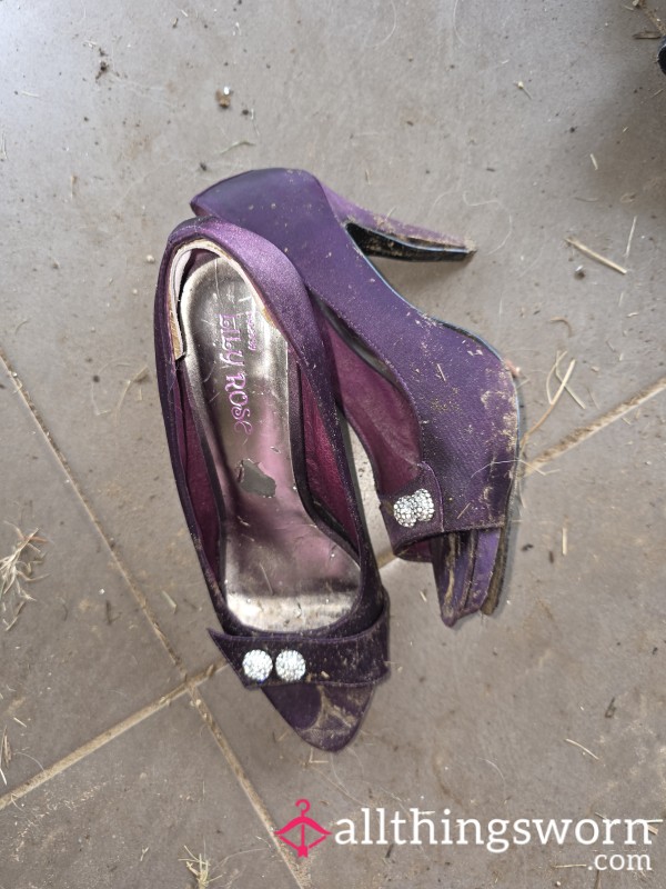 Trashed Purple Heels