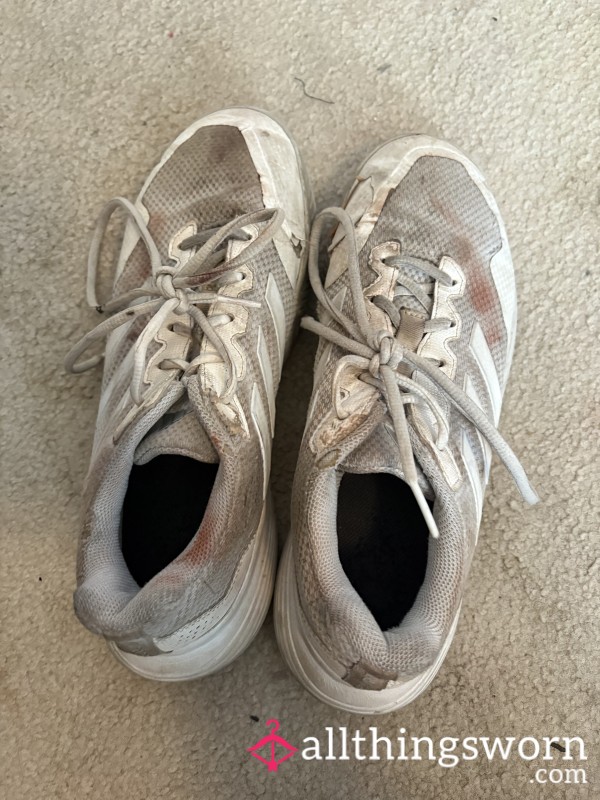 Trashed, Smelly, Sweaty Women’s Workout Shoes