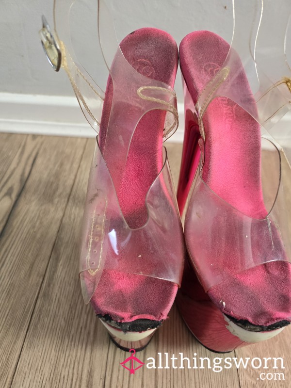 Trashed Well Worn Pole Pleaser Heels 4