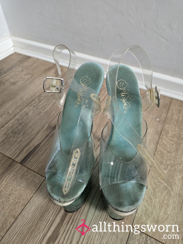 ***SOLD*** Trashed Well Worn Pole Pleaser Heels No.7