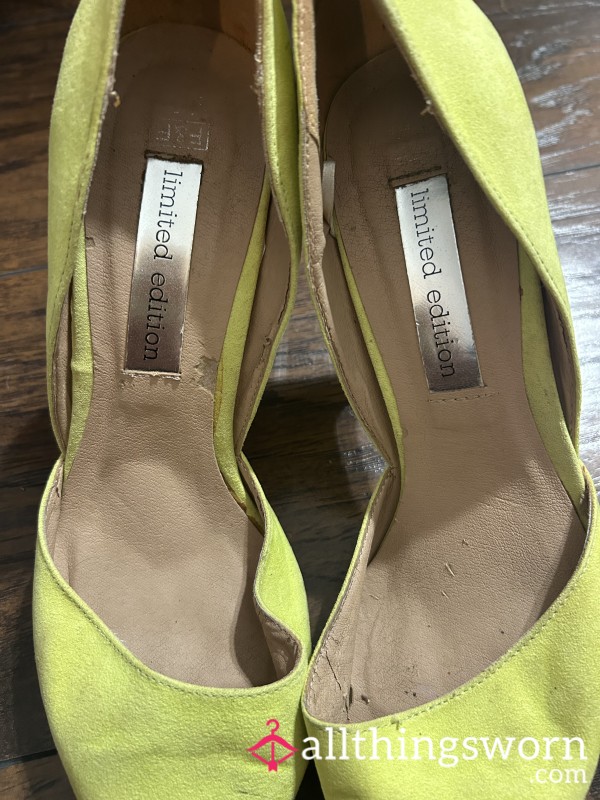 Trashed Yellow Heels