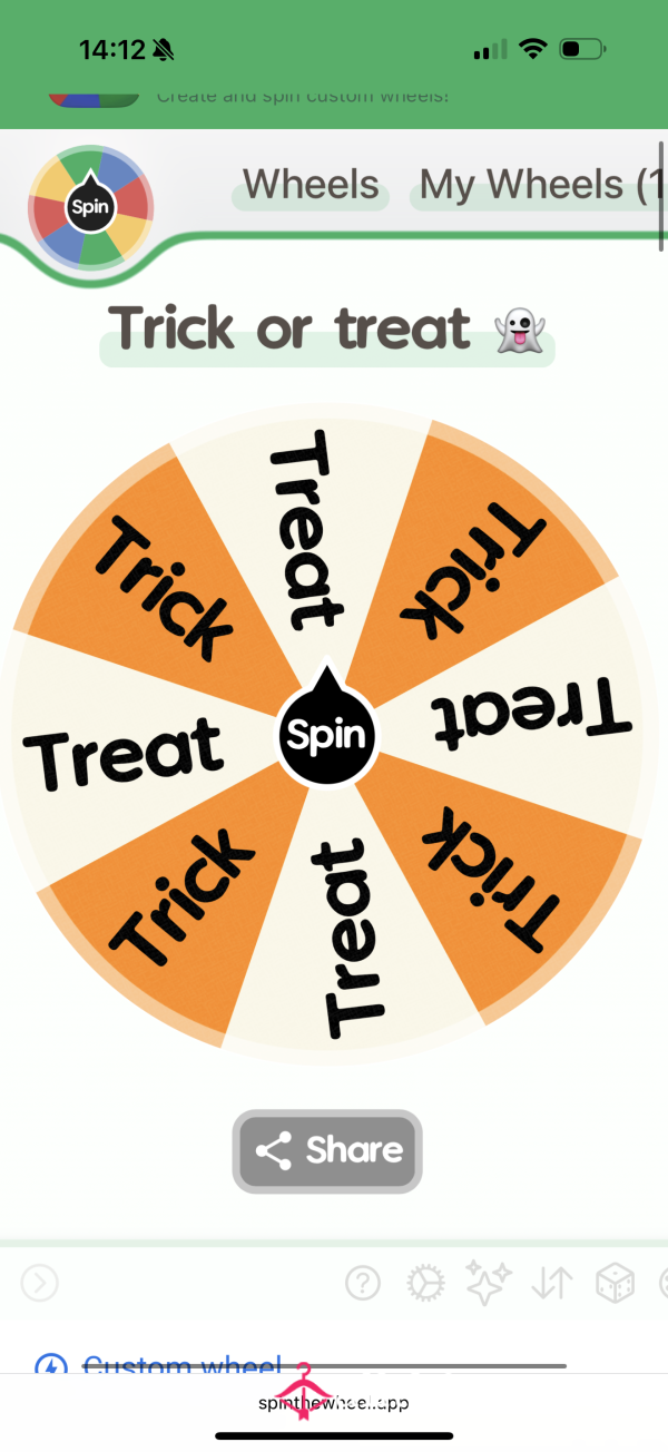 Trick Or Treat Wheel 👻🎃
