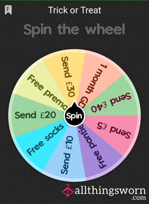 Trick Or Treat Wheel Spin #2