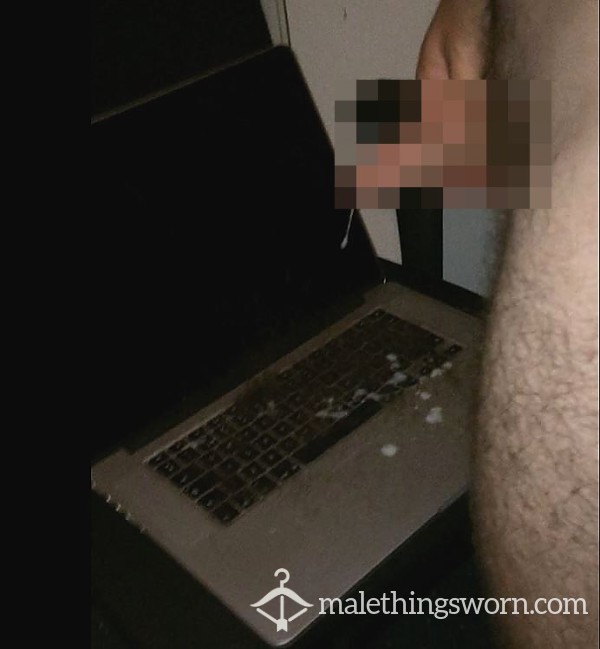 Trimmed My Chest Hair Above My Macbook And Then Came Over It. A Huge Load! Just Another Kinky, Dirty Video.