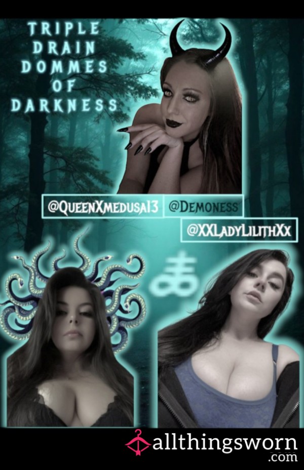 🖤Triple Drain With The Dommes Of Darkness🖤