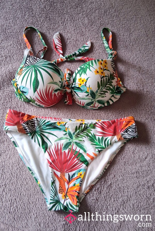 🌺 Tropical Flor*l Bikini Set... 👙Size 12 Bottoms & XL Size 14 Top – Mix & Match Fit