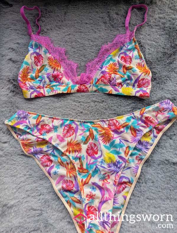 🌺 Tropical Lace Lingerie Set 🌺