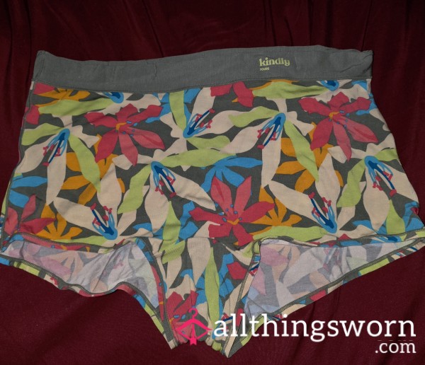 Tropical Plus Sized Boy Shorts.