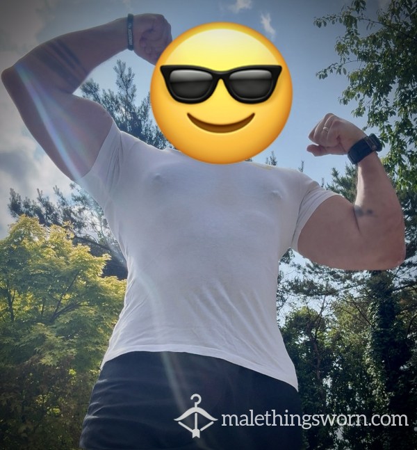 TRUE RELIGION ORIGINAL FLEX FRIDAY 💪🏽TEE SWEATED ARMPIT SKUNK NO DEODORANT 💪🏽😈 👕 💧💧💧📦👃🏽🤪
