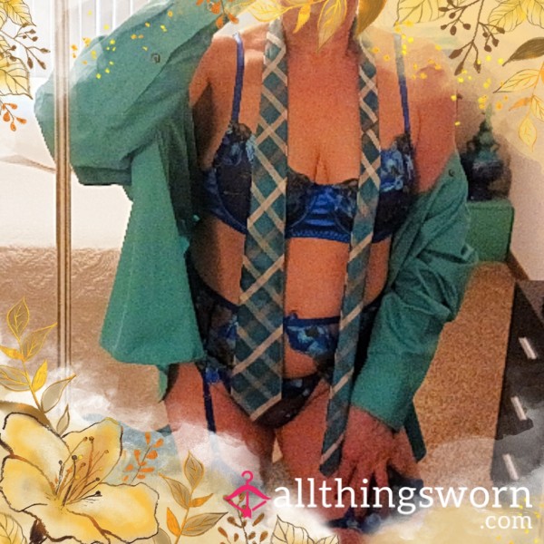 💙Turquoise Blue💙Men's Bu*ton Up Dress Shirt💙, Tie And Panty Wear💙
