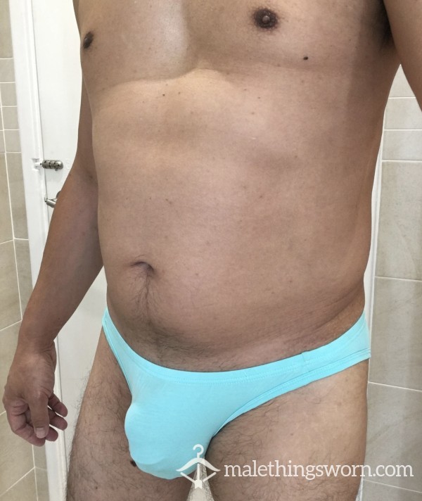 Turquoise Thong Worn And Stained