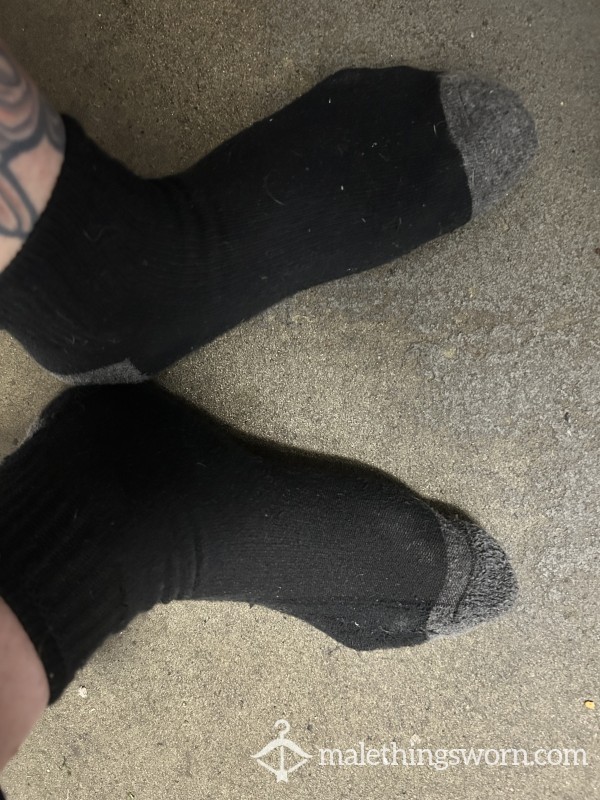 Two Day Wear Size 13 Foot Black Ankle Socks