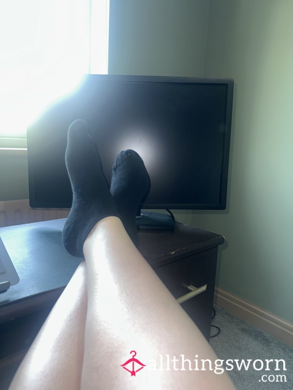 Two Day Worn So Far, Black Trainer Socks, Sweaty Uk Heatwave