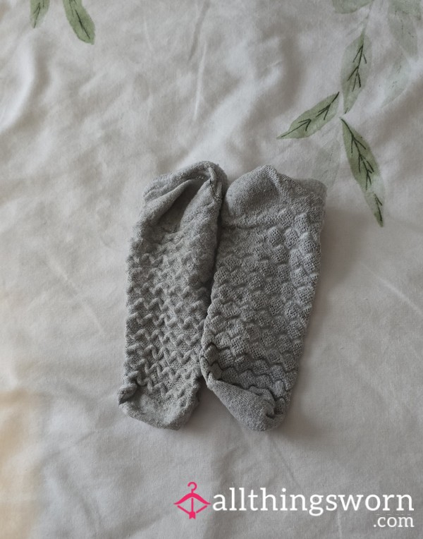 Two Day Worn Sweaty Grey Socks.
