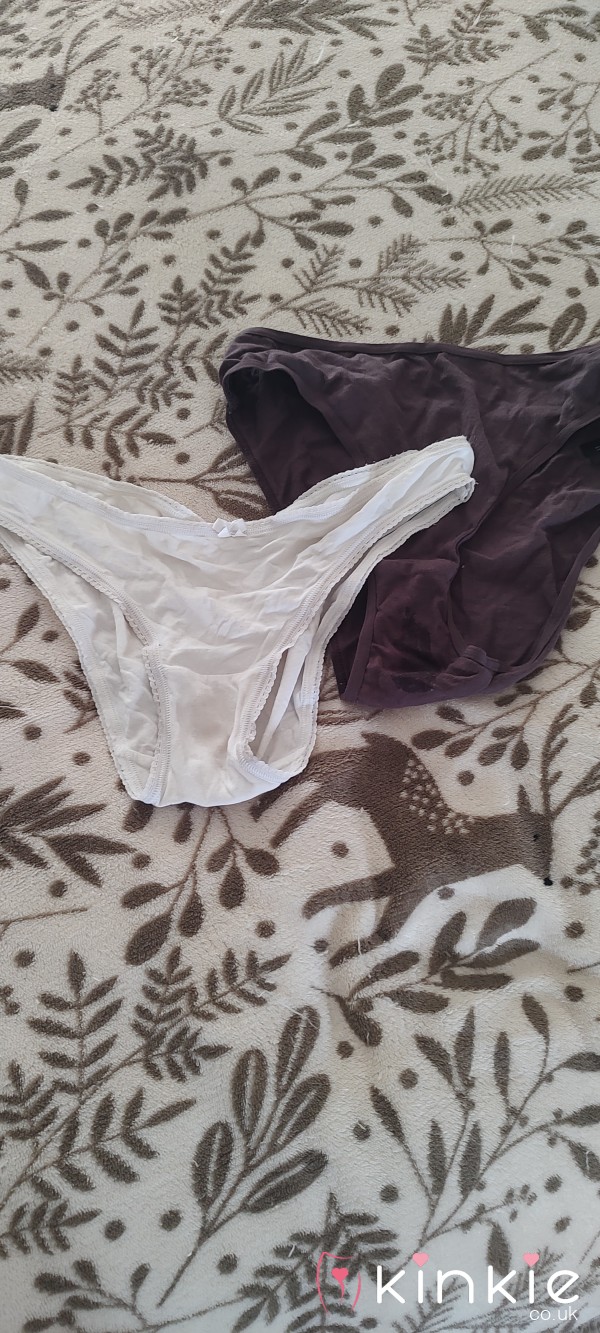 Two Pairs Of Dirty, Stained, Damp,pu**y Scented Riding Knickers,for A Special Price.