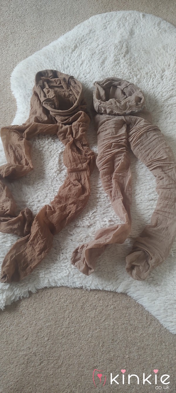 Two Pairs Of Pu**y Scented College Tights From Tina.