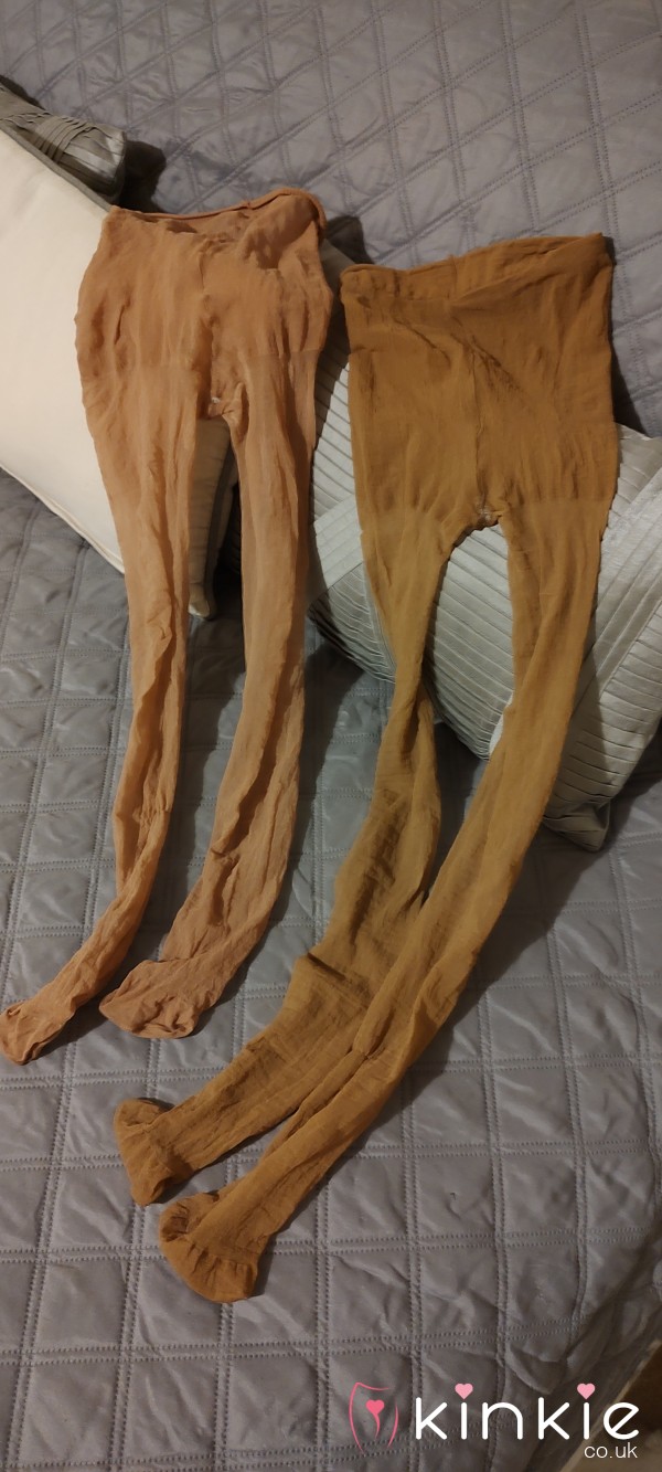 Two Pairs Of S**y Sheer Tights Worn All Week For Bed.