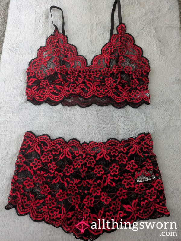 Two Piece Red Lingerie