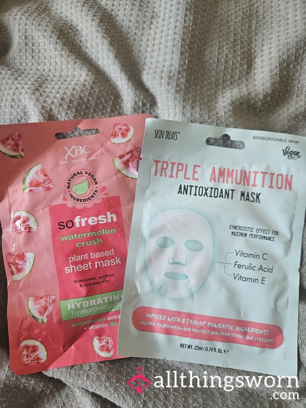 Two Well Worn Facemasks .