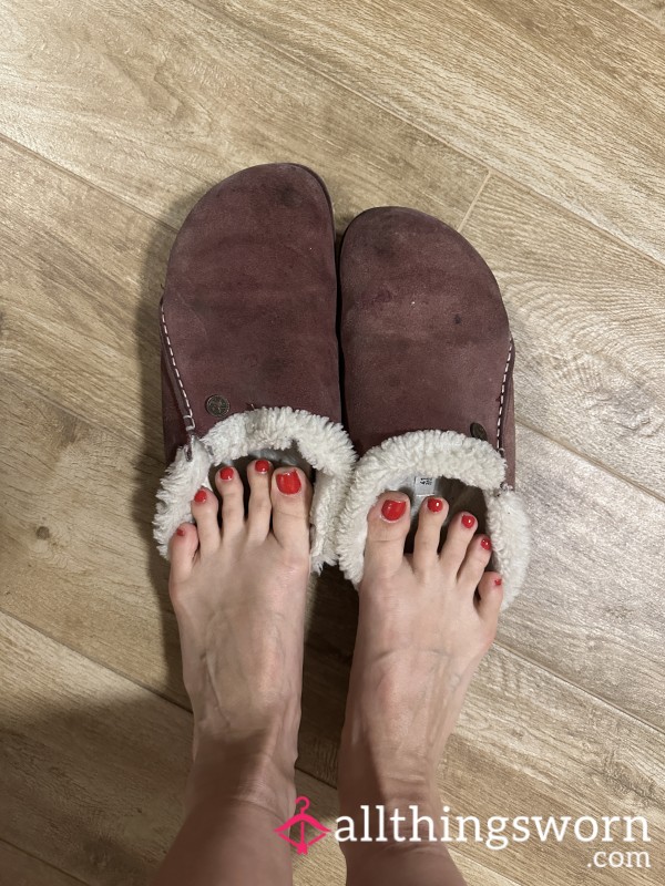 Two Year Shearling Slippers Totally Worn Out