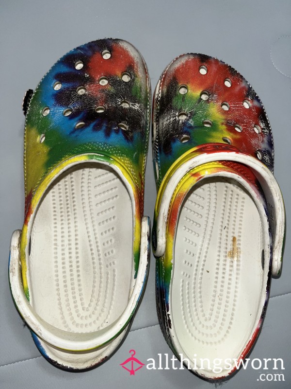 Tye Dye Women’s Crocs Worn
