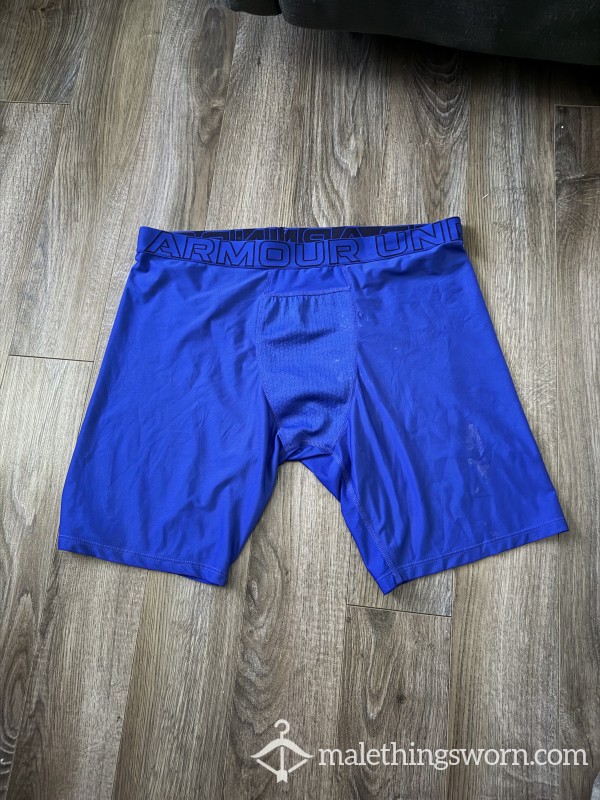UA Boxers Briefs Underwear Long (9’’) Blue XL With Ball Pouch