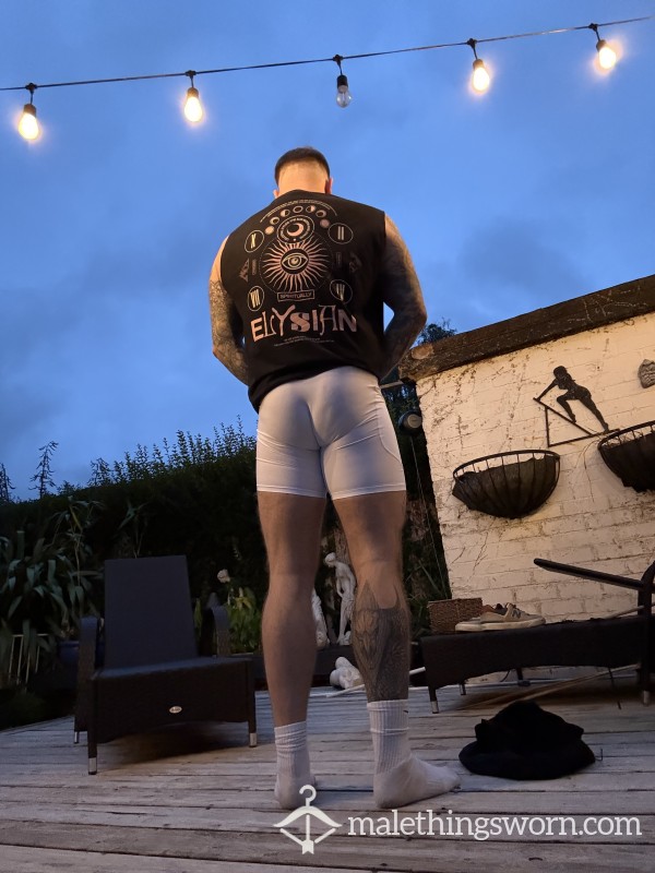 UA White Compression Shorts