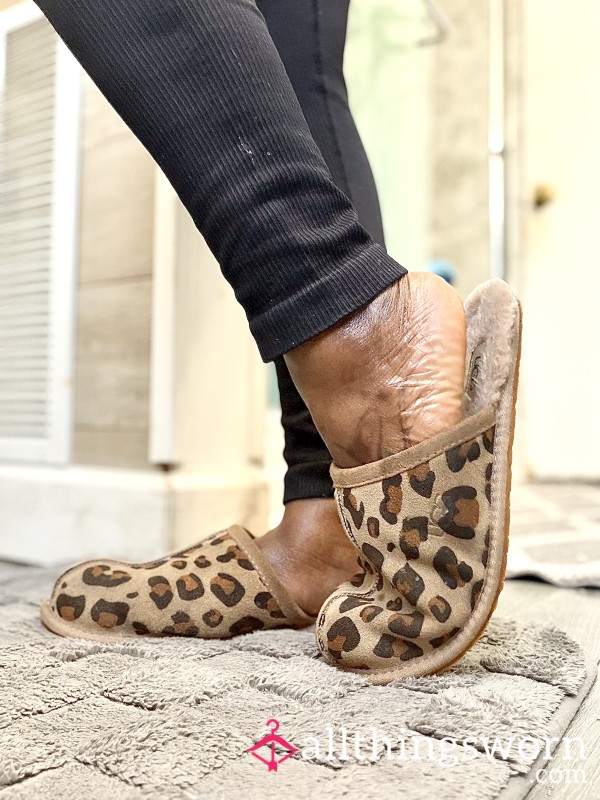 UGG Pearle Leopard Print Suede Slippers