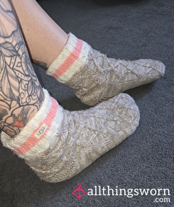 UGG Slipper Socks, Well Worn Over The Last 3 Years, My Favourite To Wear Around The House.