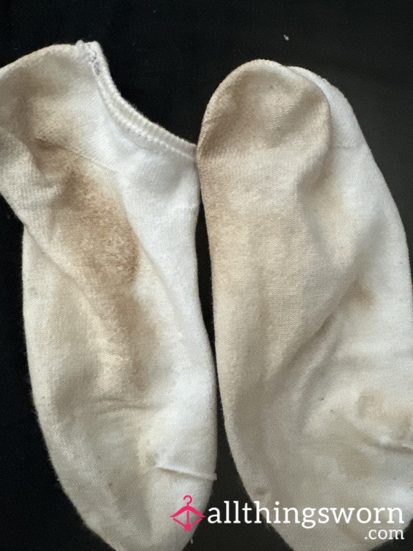 Uk Size 5 Worn White Socks