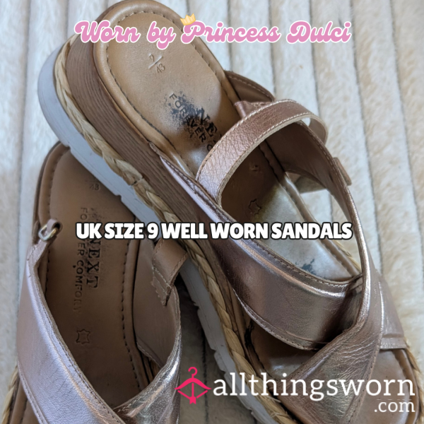 UK SIZE 9 Well Worn And Loved Sandals. (Big Feet Lovers Rejoice)