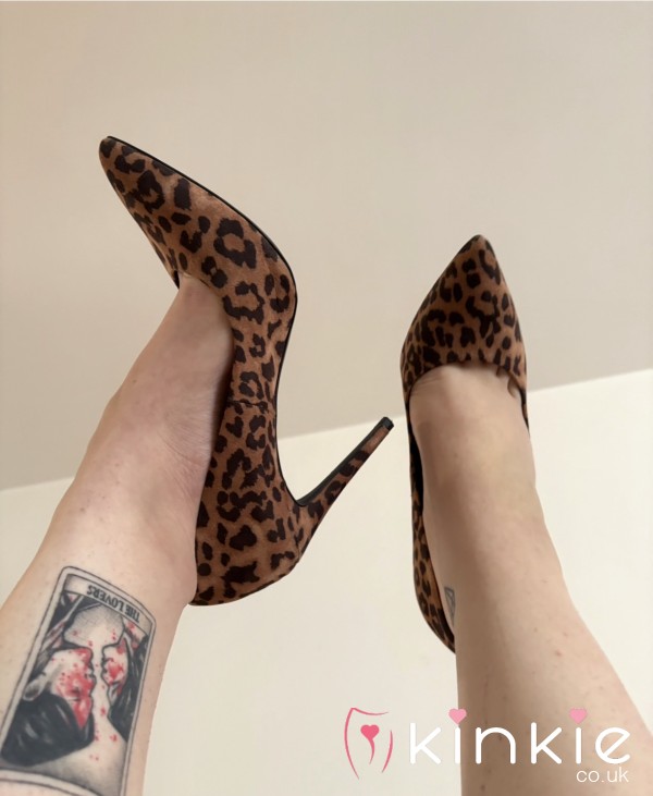 UK8 Leopard Print Heel Worn By BBW