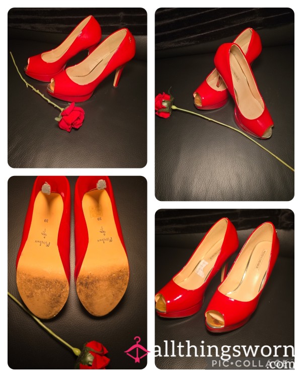 Ultimate Red Platform P**p Toe Heels