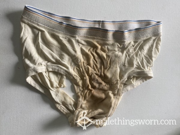 Ultra Thin Torn C*m/pi*s Soaked Briefs Worn By Two Guys
