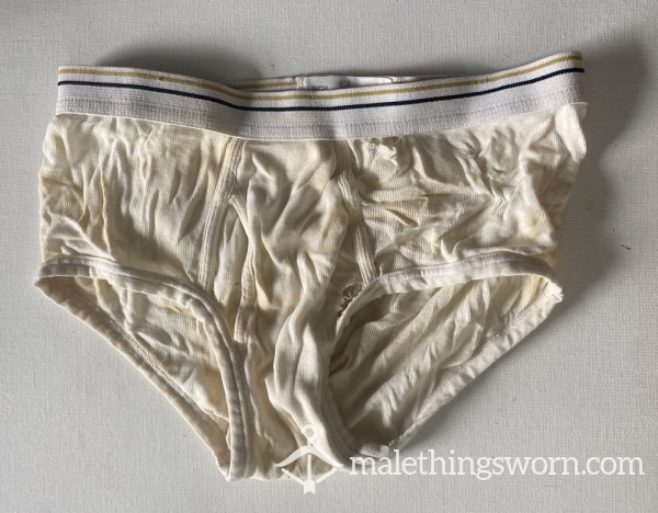 Ultra Thin Worn Torn Pi*s Filthy Briefs