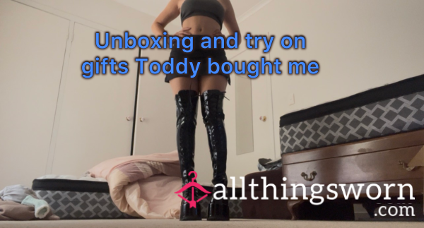 Unboxing My Piggy’s Gifts Behind His Back