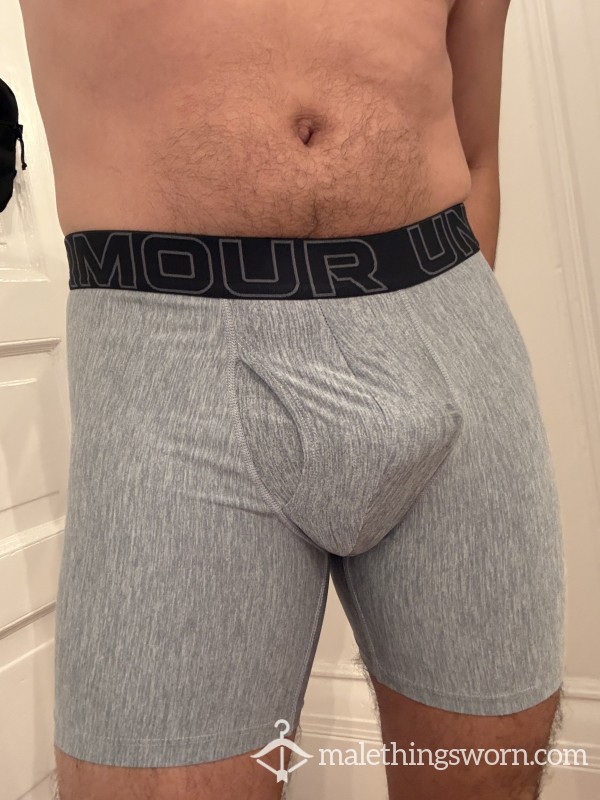 Under Armour Boxer Briefs, Mediun Grey
