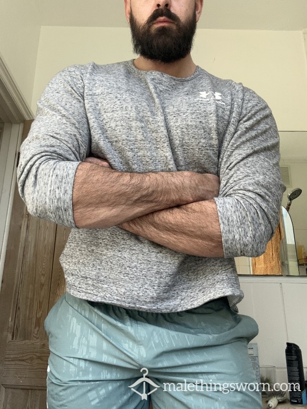 Under Armour Grey Long Sleeve Tee XXL