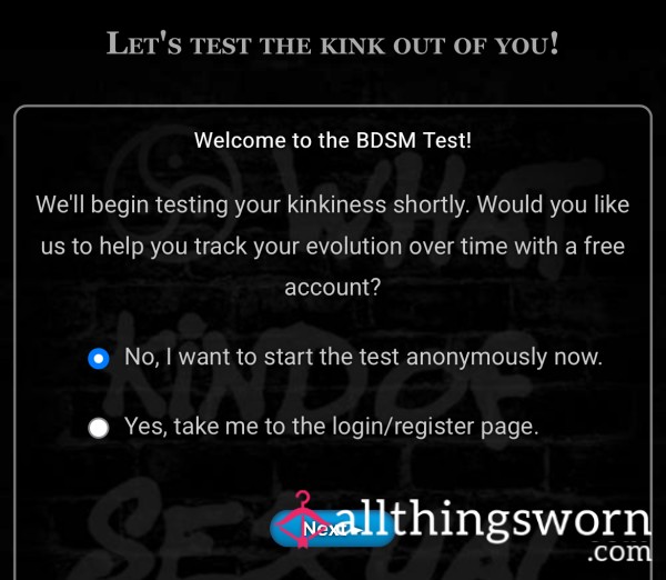 Unlock My BDSM Test Results Nov. 2025