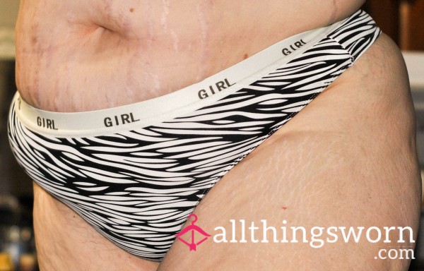Untamed & Worn: Zebra Print Thong By TarheelMILF