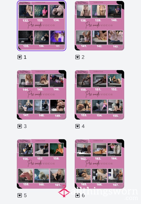Updated Pre Made Clip List