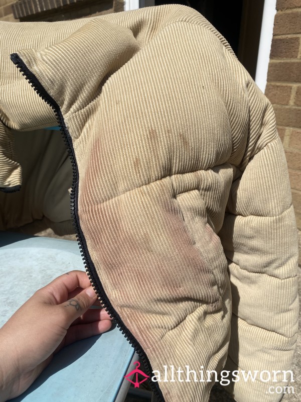 Urban Outfitters Well-Worn Stained Puffer Jacket — Soft, Scented & Lived-In Comfort