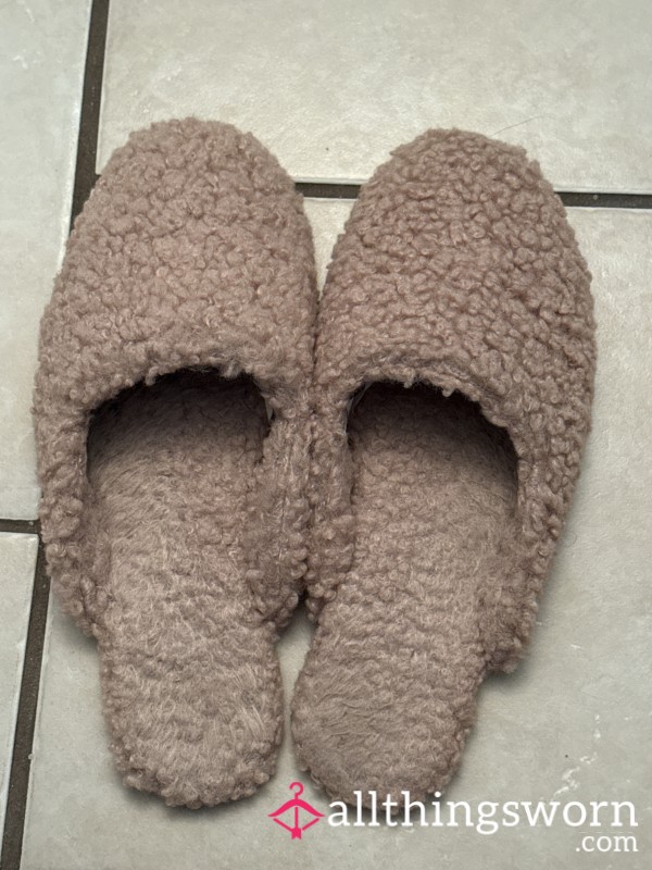 US Shipping Sz-10 Fuzzy Teddy Slippers