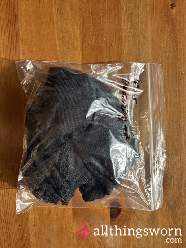 Used 48hr Worn Black Panties