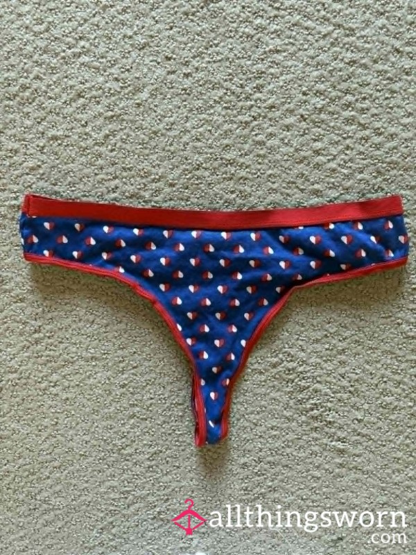 Used 4th Of July Heart Thong