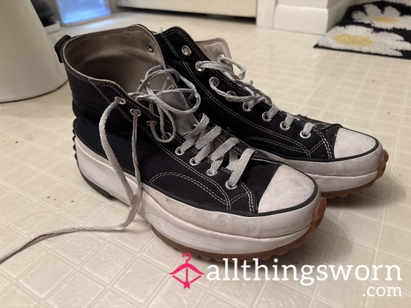 Used And Abused Converse-daily Use Size 12 Women's Shoes